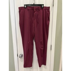 Fabletics Mens The Only Pant Deep Port Sz XL Reg Lightweight Golf Work PT2040675